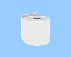 Simple, clean illustration of a roll of paper against a light blue background. Perfect for concepts of new beginnings, fresh starts, or the potential for growth. vector
