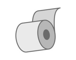 Simple illustration of a roll of paper with a sheet unfurling. Ideal for concepts of progress, continuity, new beginnings, or the flow of information. vector