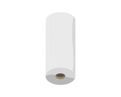 A minimalist illustration of a roll of white wrapping paper, perfect for showcasing concepts of packaging, simplicity, or new beginnings. vector