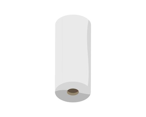 A minimalist illustration of a roll of white wrapping paper, perfect for showcasing concepts of packaging, simplicity, or new beginnings.