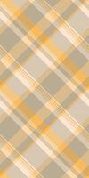 Long pattern plaid , isolation fabric tartan seamless. Fall textile check texture background in pastel and antique white colors. vector