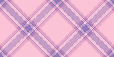 Pastel pink and purple plaid pattern. Subtle, sophisticated design ideal for textiles, fashion, stationery, and websites. Elegant crisscross lines create a visually appealing texture. vector