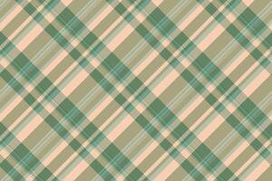 Elegant diagonal plaid pattern in muted greens and peaches. Perfect for textile design, website backgrounds, or packaging. vector
