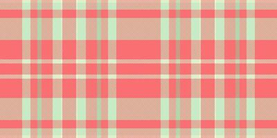 Soft coral and mint green plaid pattern. Perfect for textile design, scrapbooking, website backgrounds, and more. This cheerful, pastel design evokes feelings of springtime and warmth. vector