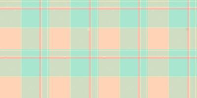 Pastel plaid pattern background. Soft peach and mint green hues create a delicate, charming texture perfect for websites, packaging, and textile designs. Evokes feelings of calmness and gentleness. vector