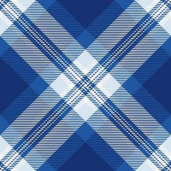 Stylish blue and white plaid pattern. Perfect for textile design, apparel, or website backgrounds. The intersecting lines create a dynamic visual texture, offering a modern and classic feel. vector