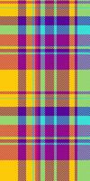 Vibrant, colorful plaid pattern. Perfect for textile design, fashion, web backgrounds, or any project needing a bold, energetic aesthetic. vector