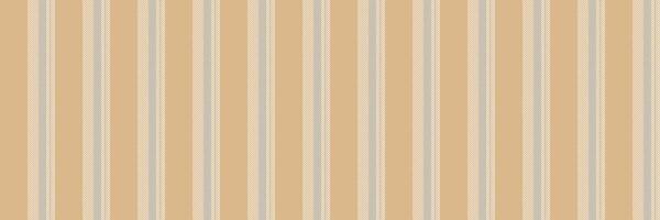 Stationary stripe seamless background, couch vertical texture textile. Folk pattern fabric lines in burly wood and light colors. vector