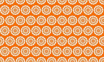 Vibrant orange and white geometric pattern. Repeatable design featuring stylized floral motifs, perfect for backgrounds, textiles, or web design. Clean, modern aesthetic conveys energy and optimism. vector