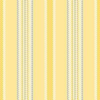 Pure lines seamless, hippie background pattern textile. Tross vertical texture stripe fabric in yellow and white colors. vector
