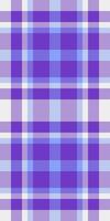 Refresh pattern texture fabric, content tartan background check. Short seamless plaid textile in violet and white colors. vector