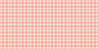 Daisy texture tartan seamless, sketch pattern check plaid. Conceptual textile background fabric in light and red colors. vector