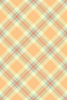 Soft pastel plaid pattern in peach, cream, and teal. Perfect for textile design, branding, or website backgrounds. Evokes feelings of warmth, comfort, and gentle style. vector
