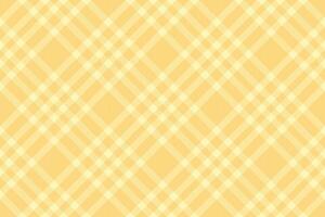 Tan tartan pattern, mother background fabric plaid. Tidy seamless textile texture check in amber and light colors. vector