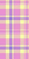 Asymmetric tartan fabric , native check background plaid. Periodic seamless pattern textile texture in pink and lime colors. vector