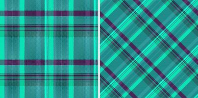 Fabric seamless of textile background tartan with a check texture pattern plaid. Set in retro colors for wide grid paper. vector