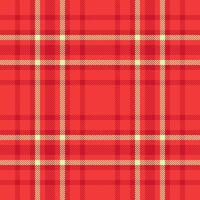 Folk fabric tartan textile, love background check seamless. Printing texture plaid pattern in red and light colors. vector