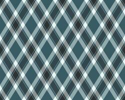 Elegant teal, gray, and white diagonal plaid pattern. Perfect for textile design, website backgrounds, or stylish branding. vector