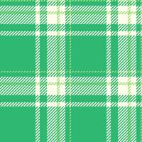 Vibrant green and white plaid pattern. Perfect for textile design, website backgrounds, or fashion projects. This cheerful, seamless texture evokes feelings of freshness and spring. vector