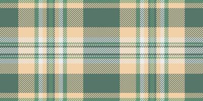 Elegant pastel green and beige plaid pattern. Seamless texture ideal for textile design, website backgrounds, or fashion projects. Evokes a feeling of calm and sophistication. vector