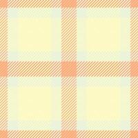 Soft pastel plaid pattern. Perfect for textile designs, website backgrounds, or scrapbooking projects. The subtle peach and cream color palette evokes feelings of warmth and serenity. vector