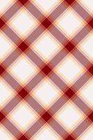 Free tartan pattern textile, individuality plaid seamless fabric. Yuletide texture check background in white and maroon colors. vector