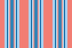 Bustomizable texture lines textile, pillow background fabric. Crtwork seamless stripe vertical pattern in cyan and red colors. vector