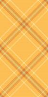 Warm autumnal plaid pattern in soft orange and beige hues. Perfect for textile design, fallthemed projects, or adding a touch of rustic charm to your designs. vector