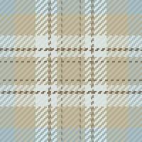 Subtle beige and blue plaid pattern. Perfect for textile design, fashion, and website backgrounds. Evokes feelings of calm and sophistication. Seamless repeat for versatile use. vector