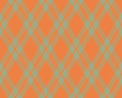 Vibrant orange and sage green plaid pattern. Perfect for textile design, website backgrounds, or autumnthemed projects. vector