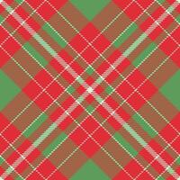 Vibrant red and green plaid pattern, perfect for festive designs. This seamless texture evokes warmth and cheer, ideal for holiday projects, apparel, or website backgrounds. vector