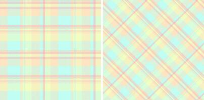 Background textile pattern of tartan fabric with a texture check seamless plaid. Set in spring colors for fashion clothes for mature ladies. vector