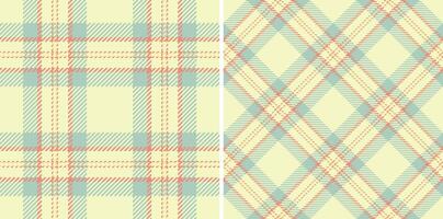 Two pastel plaid patterns. Perfect for textile design, scrapbooking, or website backgrounds. Subtle color palette evokes a sense of calm and nostalgia. Versatile designs ideal for various projects. vector