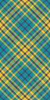 Vibrant teal and gold plaid pattern. Perfect for textile design, fashion, or website backgrounds. This seamless texture evokes feelings of warmth and energy, offering a modern yet classic aesthetic. vector