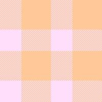 Soft pastel peach and lilac gingham pattern. Perfect for textile design, fashion, websites, or branding projects seeking a delicate, feminine, and cheerful aesthetic. vector
