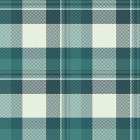Elegant teal and cream plaid pattern. Perfect for textile design, website backgrounds, or crafting projects. This sophisticated texture evokes a sense of calm and understated style. vector