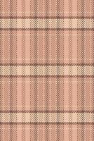 Greeting card seamless tartan texture, factory pattern plaid textile. Trend check fabric background in orange and red colors. vector