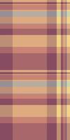 Tissue seamless texture, rich check background tartan. Gorgeous textile plaid fabric pattern in orange and red colors. vector