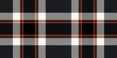 Stylish black, white, and orange plaid pattern. Perfect for textile designs, autumnal themes, or adding a touch of modern texture to any project. vector