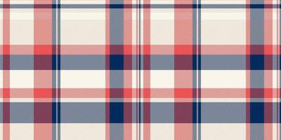 Vibrant coral, navy, and cream plaid pattern. Perfect for textile design, fashion, home decor, or website backgrounds. This classic check design evokes feelings of comfort and style. vector