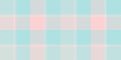Soft pastel plaid pattern in pale pink and aqua. Ideal for backgrounds, textiles, and feminine designs. Evokes feelings of serenity and gentle warmth. vector