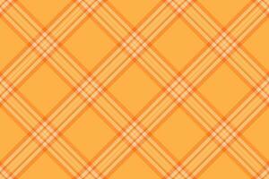 Vibrant orange plaid pattern, perfect for autumnal designs or textile projects. This seamless texture offers a warm, inviting aesthetic, ideal for backgrounds, website design, or fashion prints. vector