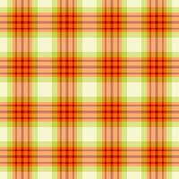 Vibrant autumnal plaid pattern in warm orange, peach, and lime green hues. Perfect for fallthemed designs, textiles, or website backgrounds. vector