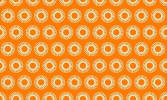 Vibrant orange background with a repeating pattern of stylized sun motifs. Perfect for textile design, website backgrounds, or any project needing a bold, energetic, and optimistic aesthetic. vector