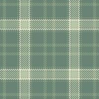 Elegant sage green and cream plaid pattern. Perfect for textile design, fashion, home decor, and website backgrounds. Subtle texture and calming color palette evoke feelings of serenity and nature. vector