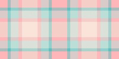 Soft pastel plaid pattern in pink, teal, and cream. Ideal for textile designs, website backgrounds, or crafting projects. Evokes feelings of serenity and gentle femininity. vector