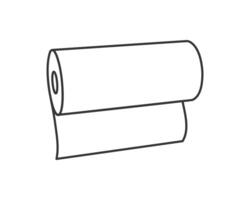 Simple line art illustration of a roll of paper. Perfect for representing concepts of new beginnings, potential, or the process of creation. vector
