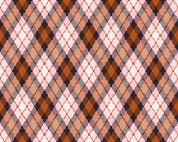 Elegant diagonal plaid pattern in soft brown, pink, and gray hues. Perfect for textile design, fashion, websites, and branding. vector