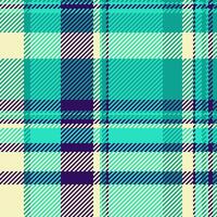 Vibrant teal and cream plaid pattern. Perfect for textile design, fashion, or website backgrounds. This seamless texture offers a modern, stylish aesthetic with a touch of retro charm. vector