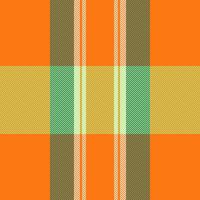 Vibrant autumnal plaid pattern in orange, gold, green brown. Perfect for textile design, fall fashion, or seasonal branding. This cheerful, textured image evokes warmth and style. vector